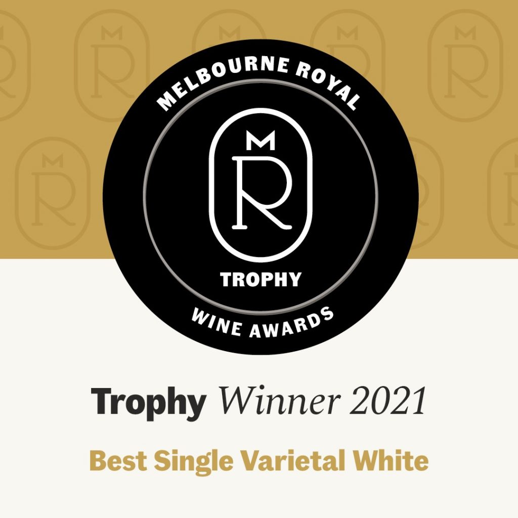 Melbourne Wine Show 2021 Best Single Varietal White social tile Vermentino wine show trophies
