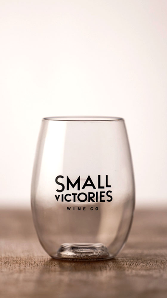 Small Victories stemless picnic wine glass 4pk