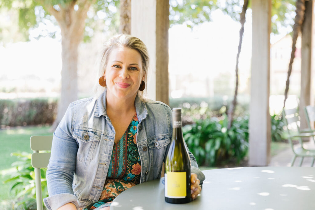Karli Currie, Small Victories Wine Co Brand Manager with the Small Victories Vermentino